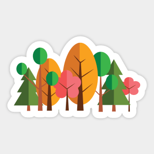 Autumn Trees Nature Forest Sticker